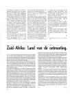 Zuid-Afrika: Land van dè ontmoeting.