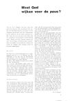 Moet God wijken voor de paus ?