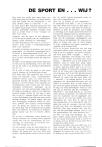 DE SPORT EN . . . WIJ ?