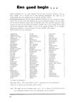Een goed begin . . .