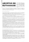 ABORTUS EN EUTHANASIE