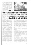 HET GETUIGEND OPTREDEN VAN DE KERK IN EEN GESECULARISEERDE  SAMENLEVING SAMENLEVING