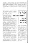 ’t RD ONZE KRANT een studie waard