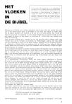 HET VLOEKEN IN DE BIJBEL