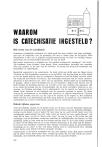 WAAROM IS CATECHISATIE INGESTELD?