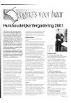 Huishoudelijke Vergadering 2001