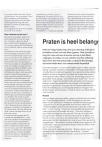 Praten is heel belangrijk