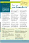 Geef het goede voorbeeld