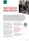 Nooit meer een wereldoorlog?